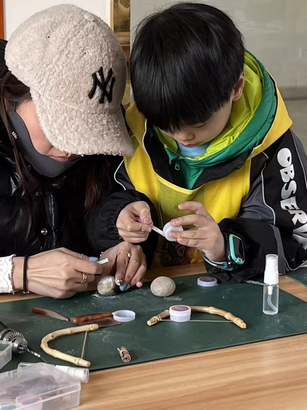 亲子体验古法制玉